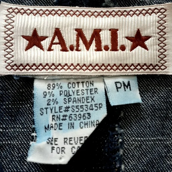 AMI Denim Jean Jacket Size Petite Medium - Picture 4 of 4